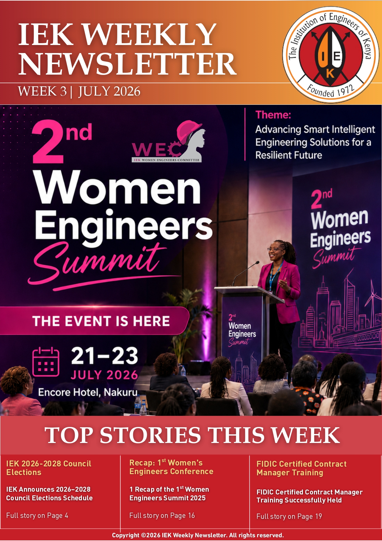 IEK WEEKLY NEWSLETTER WEEK 3 JULY 2026