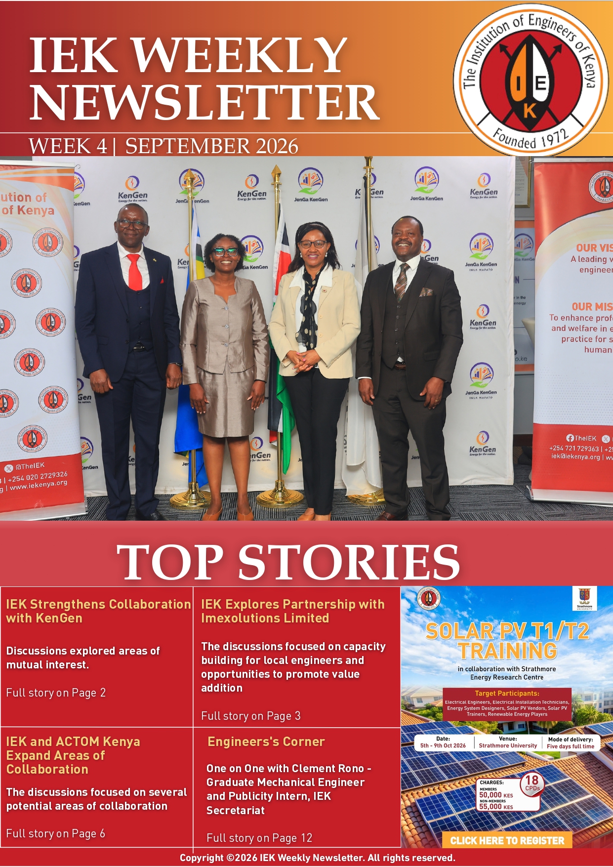 IEK WEEKLY NEWLETTER WEEK 4 SEPTEMBER 2026